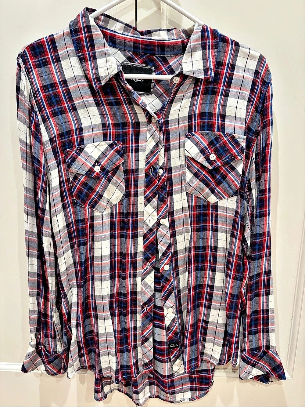 Like new Rails Hunter Plaid Button-Up Shirt Red & Blue size small